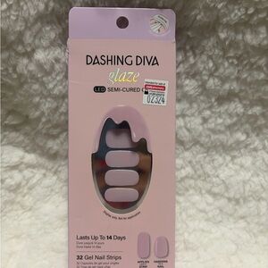 Dashing Diva Glaze LED Semi-Cured Nail Strips - Pink